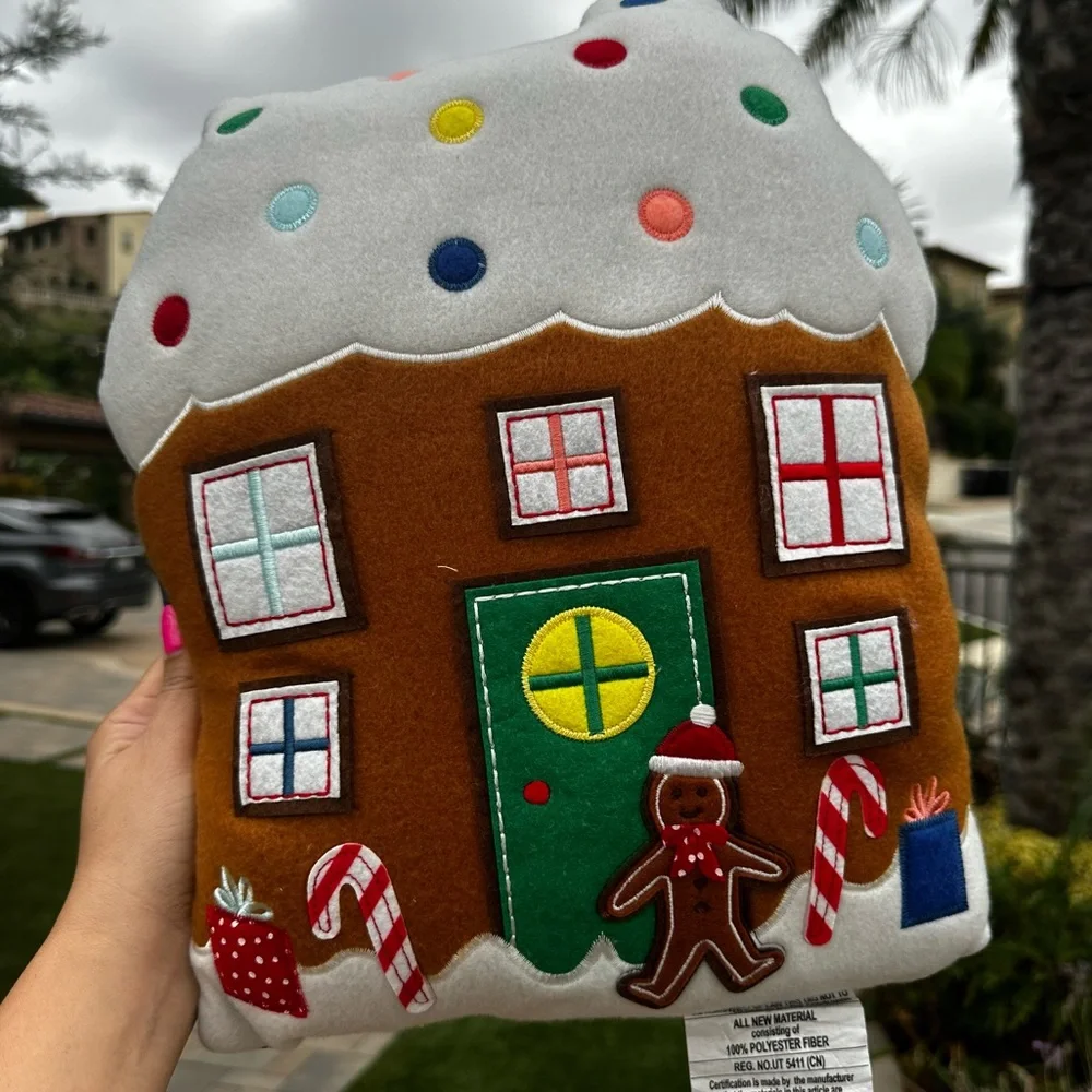 Target gingerbread house man pillow Christmas holiday novelty plush wondershop